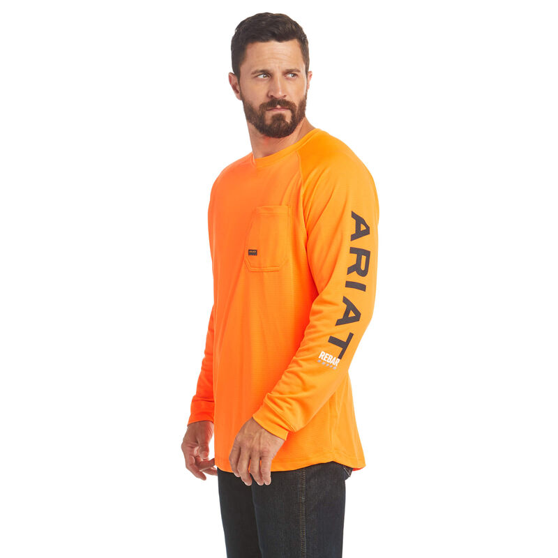 Ariat T-Shirts Herren - Rebar Heat Fighter Orange ( BXOFK-1286 )